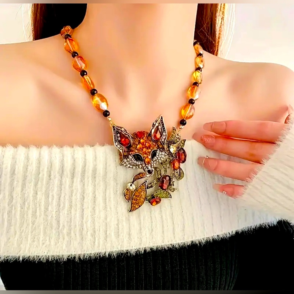 A Touch of Whimsy: Dazzling Fox Pendant
Statement Piece